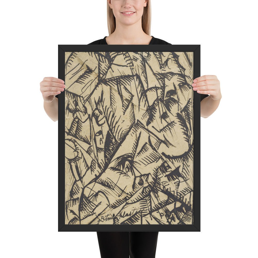 Ritmi Plastici by Carlo Carrà, Framed poster
