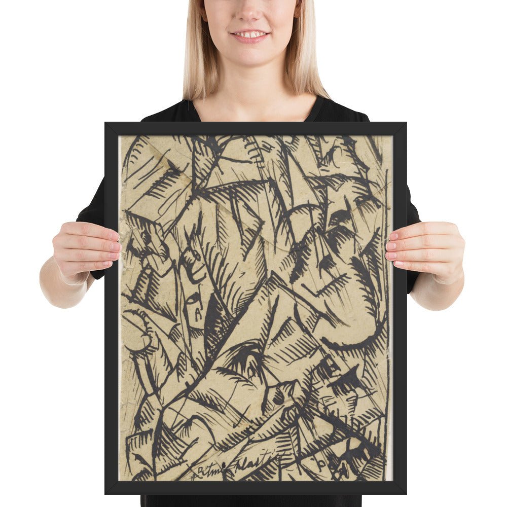Ritmi Plastici by Carlo Carrà, Framed poster