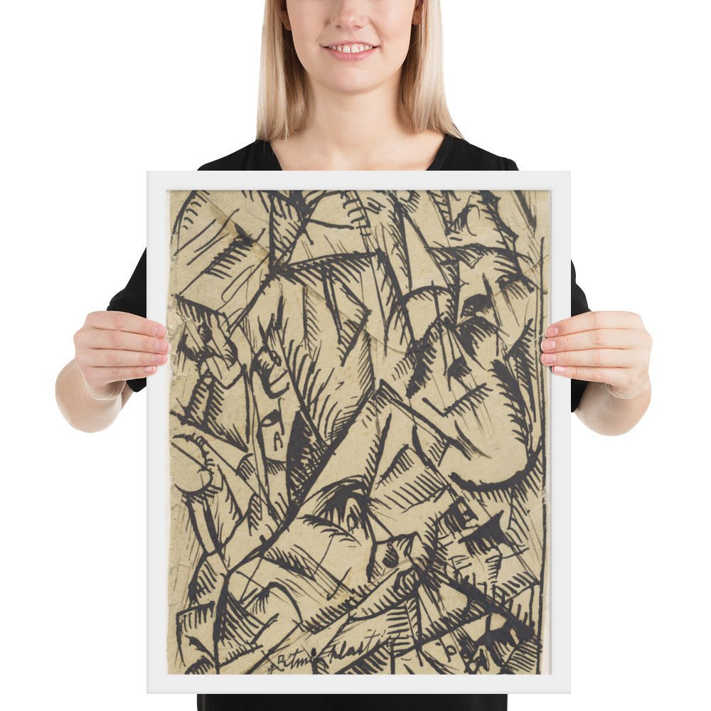 Ritmi Plastici by Carlo Carrà, Framed poster