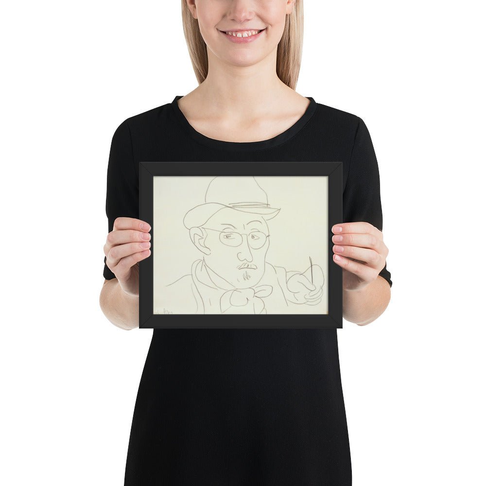 Self-Portrait v2 by Henri Matisse, Framed poster