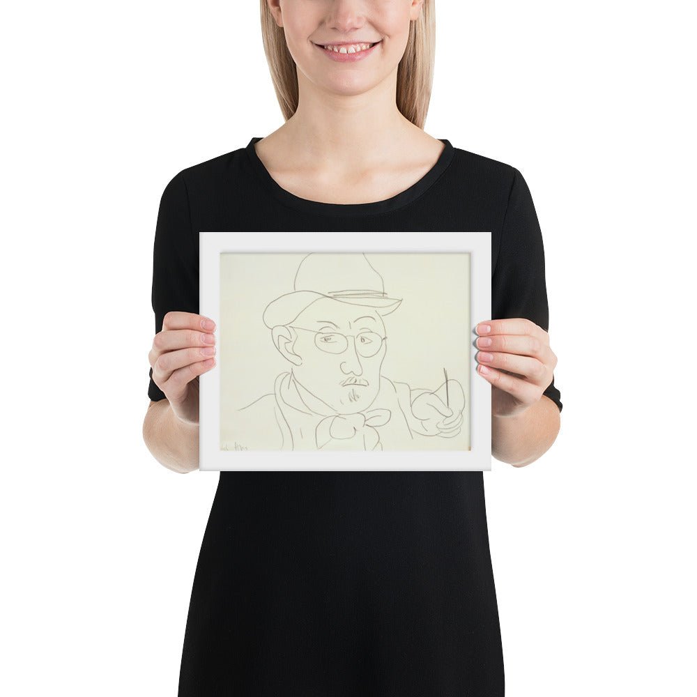 Self-Portrait v2 by Henri Matisse, Framed poster