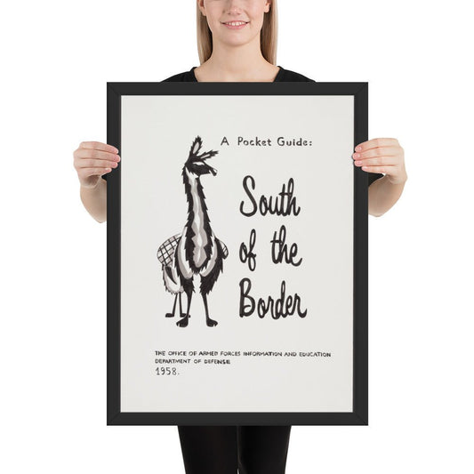 South of the Border by Fernando Bryce, Framed poster