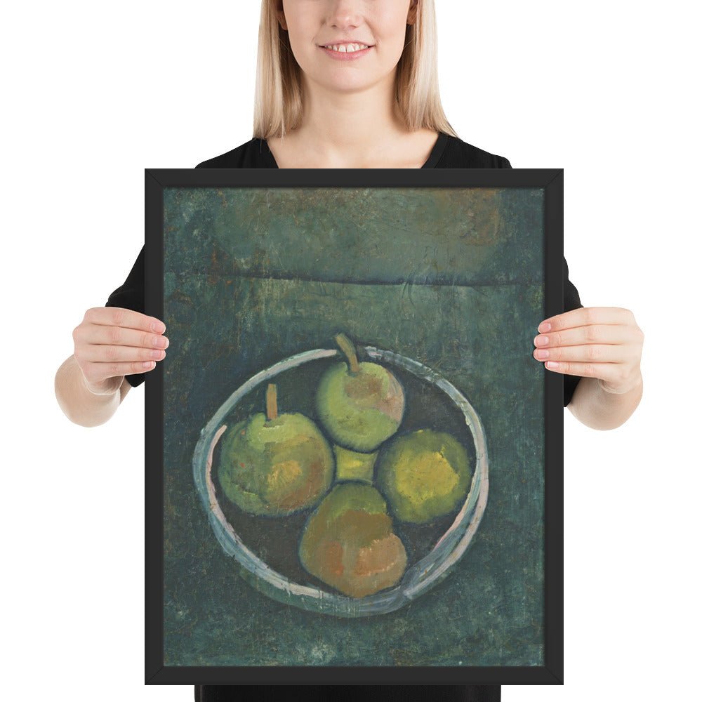 Still Life with Four Apples by Paul Klee, Framed poster