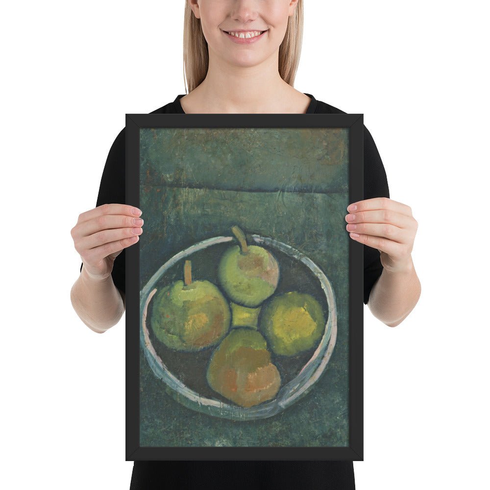 Still Life with Four Apples by Paul Klee, Framed poster