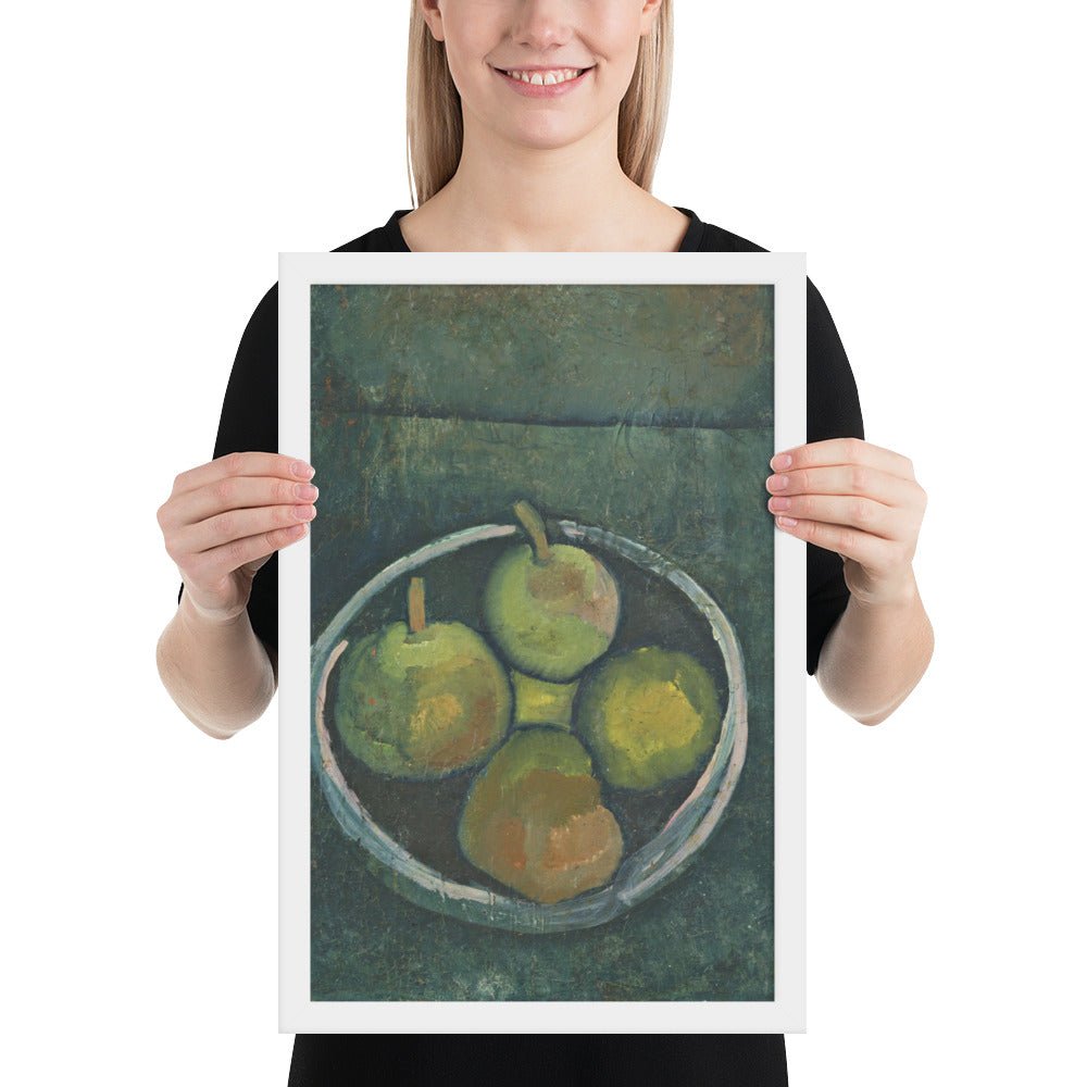 Still Life with Four Apples by Paul Klee, Framed poster