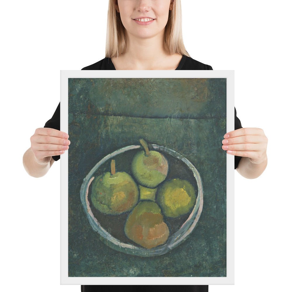 Still Life with Four Apples by Paul Klee, Framed poster