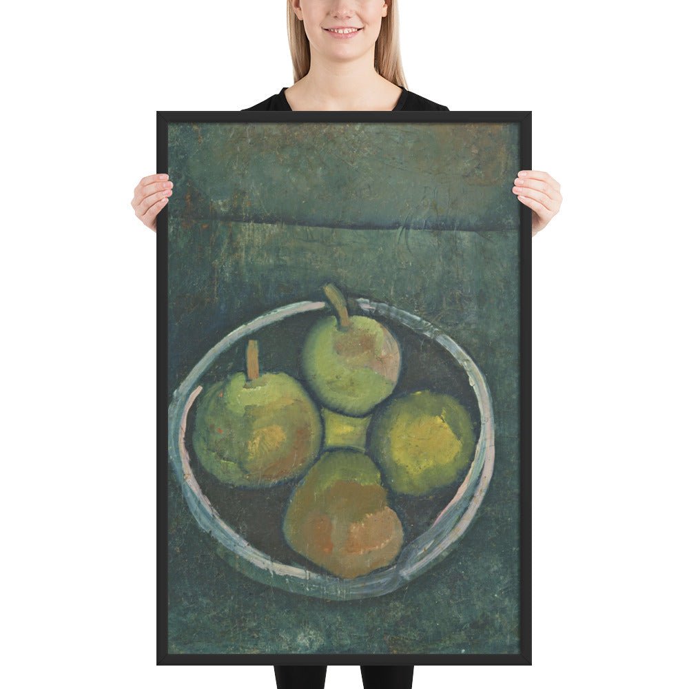 Still Life with Four Apples by Paul Klee, Framed poster