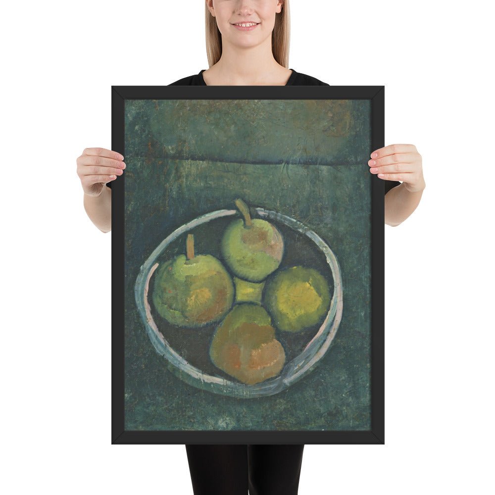 Still Life with Four Apples by Paul Klee, Framed poster