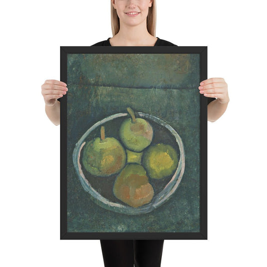 Still Life with Four Apples by Paul Klee, Framed poster