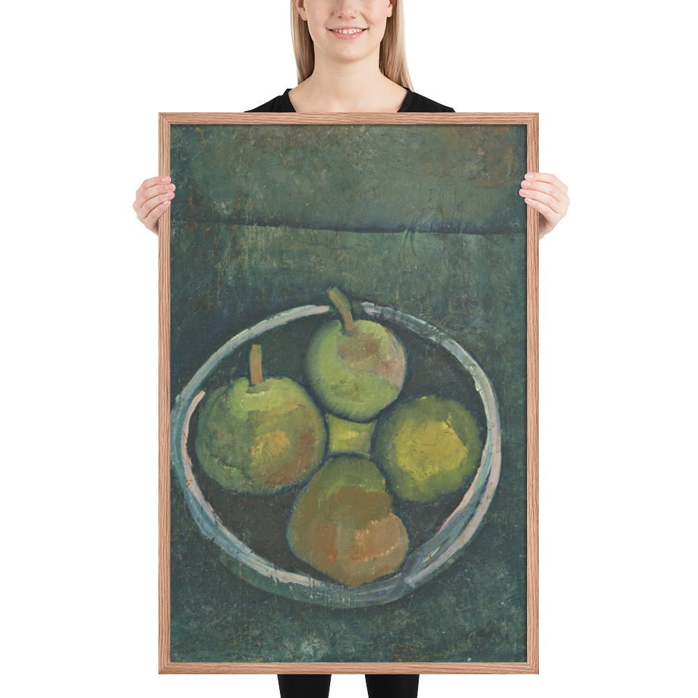 Still Life with Four Apples by Paul Klee, Framed poster