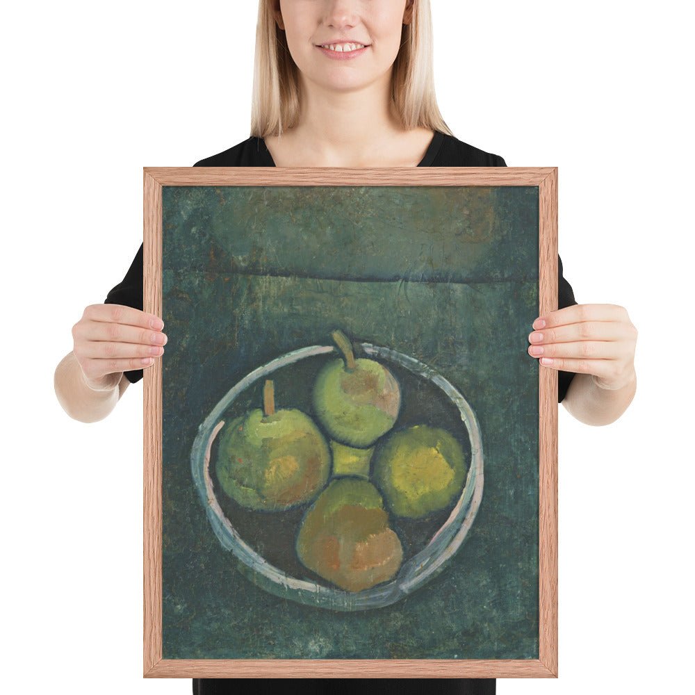 Still Life with Four Apples by Paul Klee, Framed poster