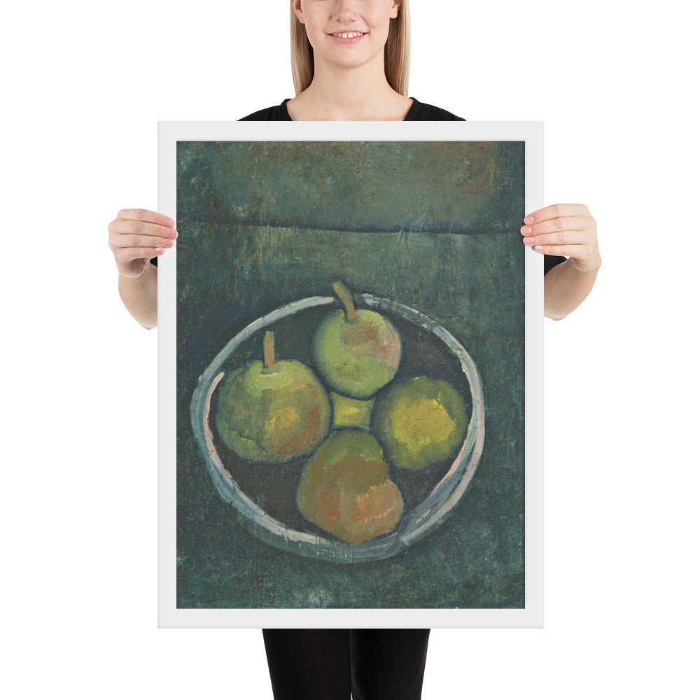 Still Life with Four Apples by Paul Klee, Framed poster