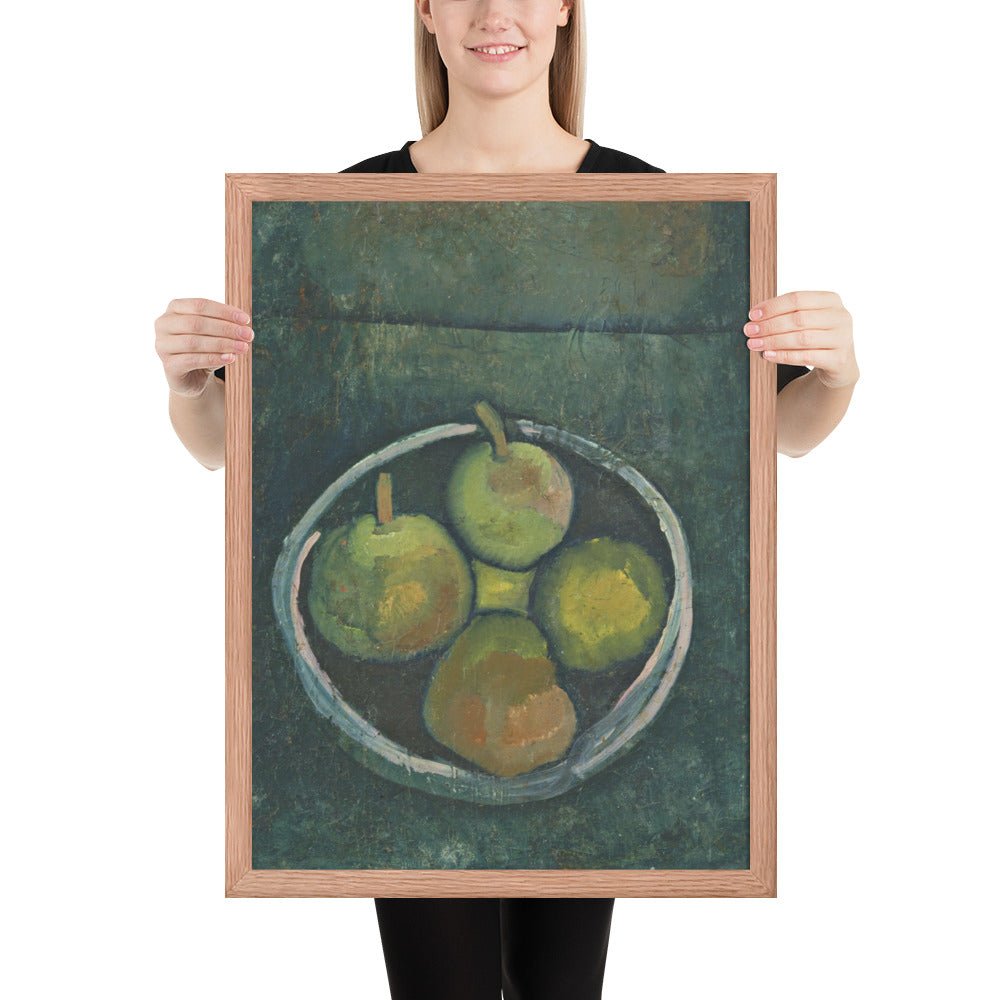 Still Life with Four Apples by Paul Klee, Framed poster