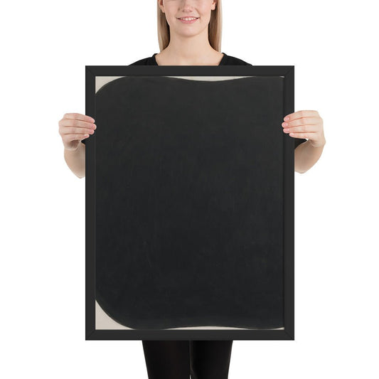Study for Black Ripe by Ellsworth Kelly, Framed poster
