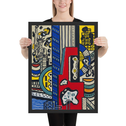 Study for Cinematic Mural, Study III by Fernand Léger, Framed poster