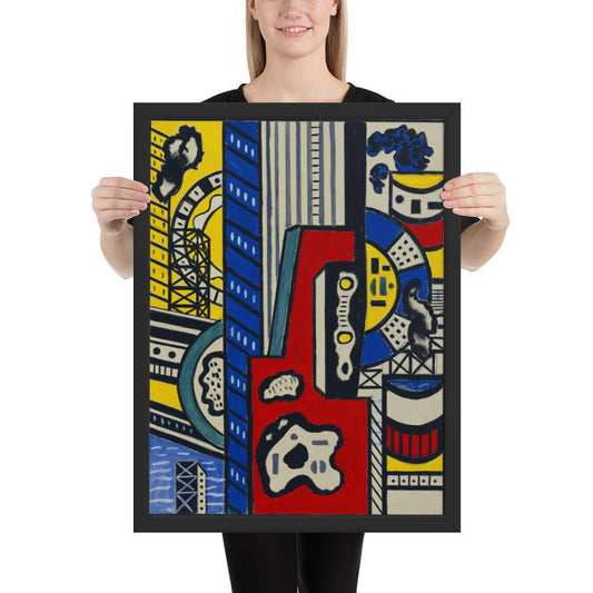 Study for Cinematic Mural, Study IV by Fernand Léger, Framed poster
