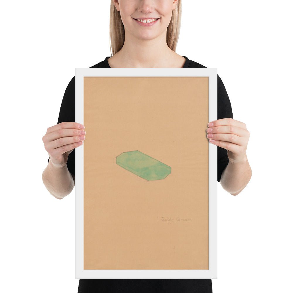 Study for First Green Octagon by Richard Tuttle, Framed poster