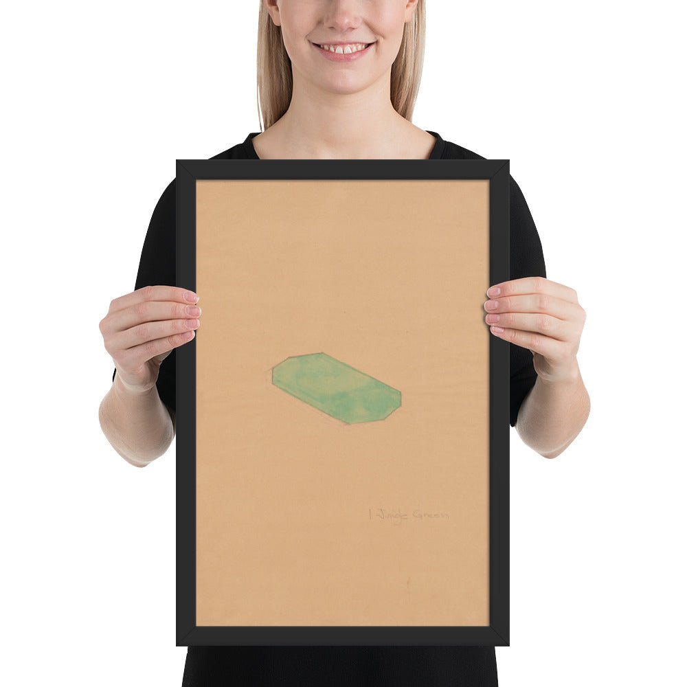 Study for First Green Octagon by Richard Tuttle, Framed poster