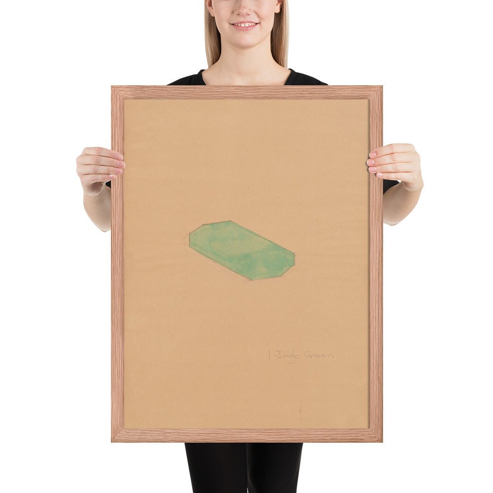 Study for First Green Octagon by Richard Tuttle, Framed poster