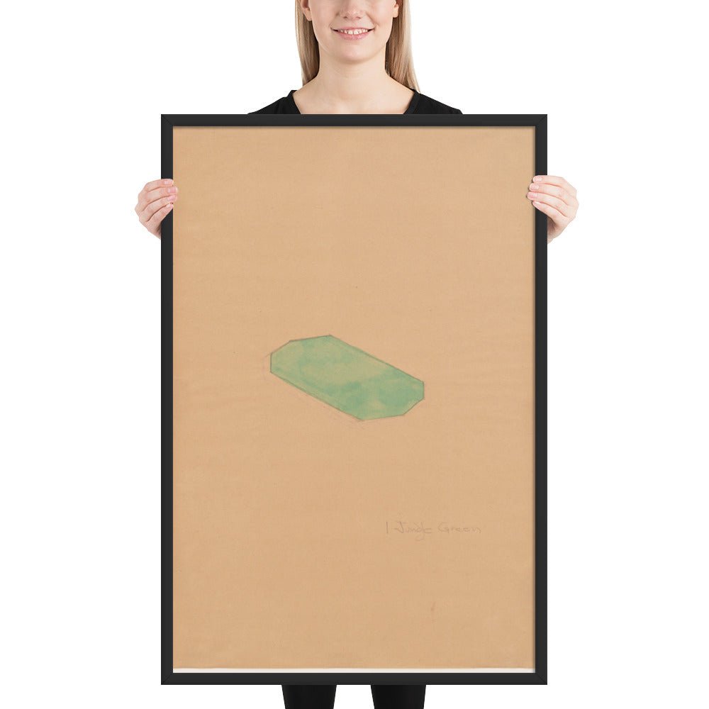 Study for First Green Octagon by Richard Tuttle, Framed poster