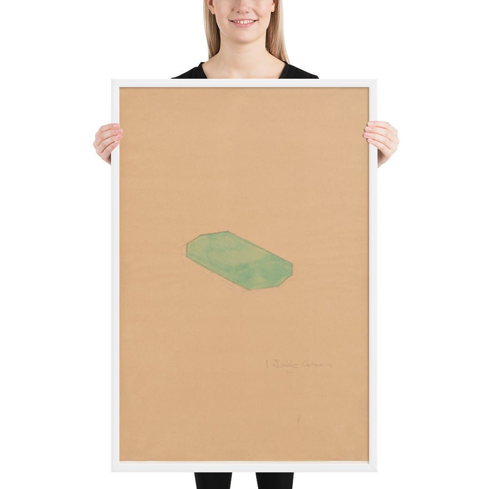 Study for First Green Octagon by Richard Tuttle, Framed poster