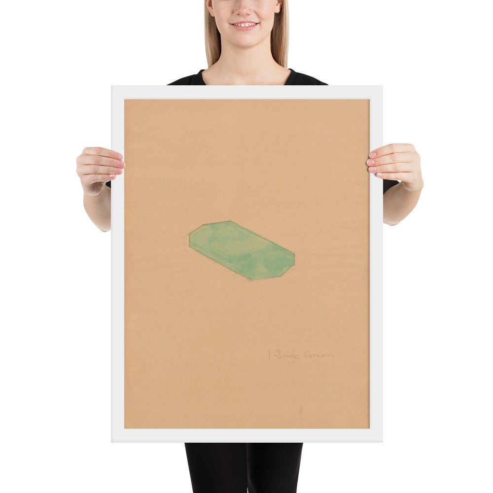 Study for First Green Octagon by Richard Tuttle, Framed poster