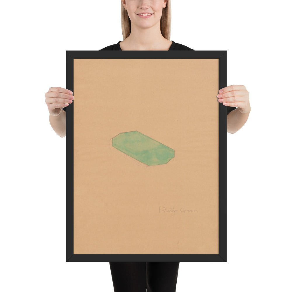 Study for First Green Octagon by Richard Tuttle, Framed poster