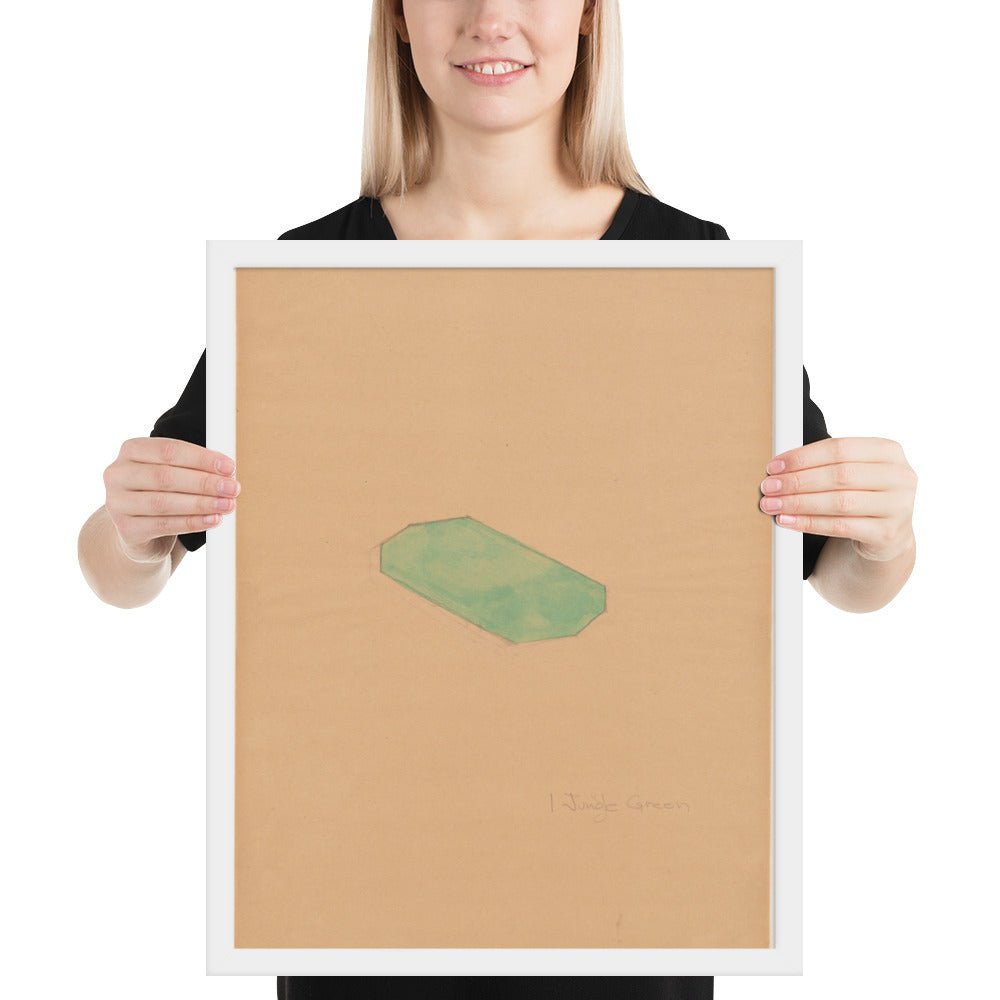 Study for First Green Octagon by Richard Tuttle, Framed poster