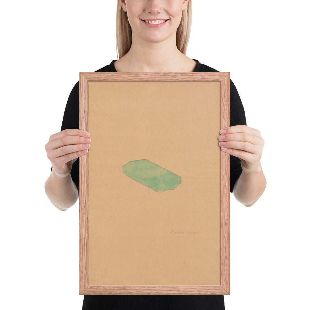 Study for First Green Octagon by Richard Tuttle, Framed poster