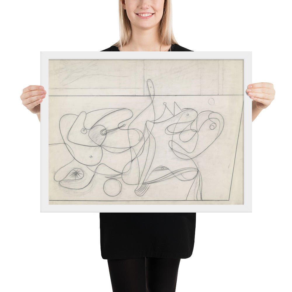 Study for Nighttime, Enigma and Nostalgia by Arshile Gorky, Framed poster