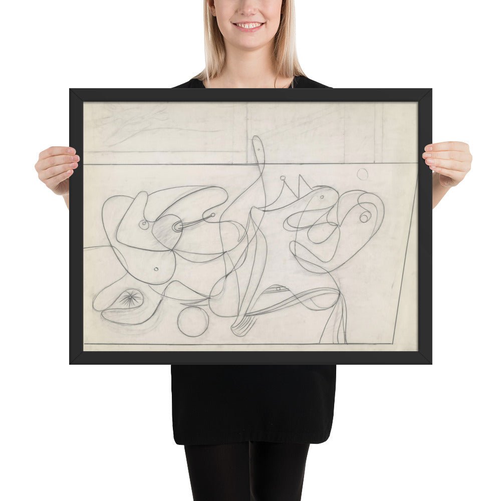 Study for Nighttime, Enigma and Nostalgia by Arshile Gorky, Framed poster