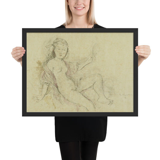 Study for the painting La Chambre Turque by Balthus, Framed poster