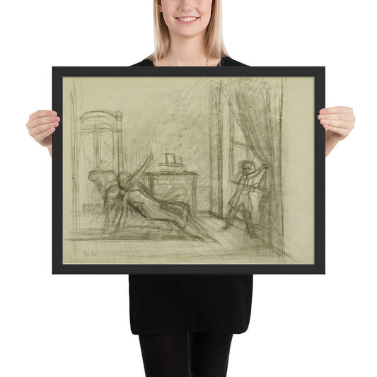 Study for The Room by Balthus, Framed poster