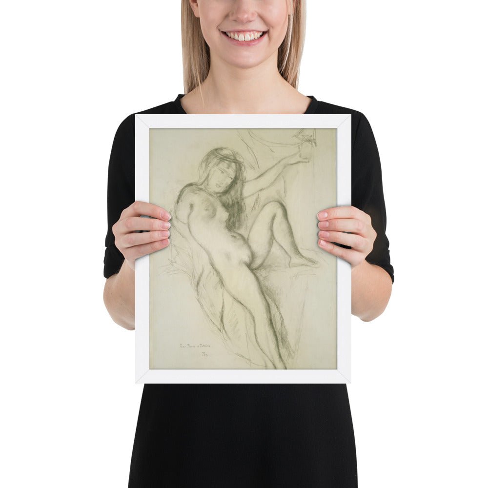 Study of a Nude by Balthus, Framed poster