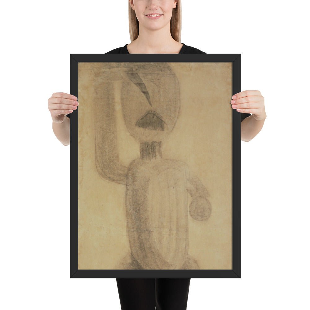 Study related to The First Step by Constantin Brancusi, Framed poster