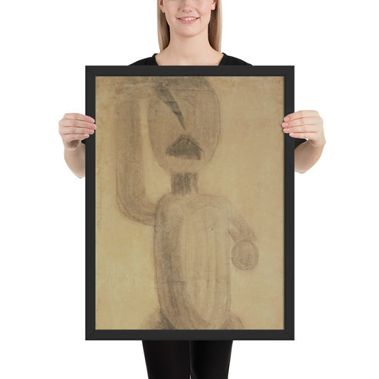 Study related to The First Step by Constantin Brancusi, Framed poster