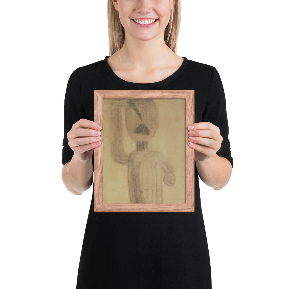 Study related to The First Step by Constantin Brancusi, Framed poster