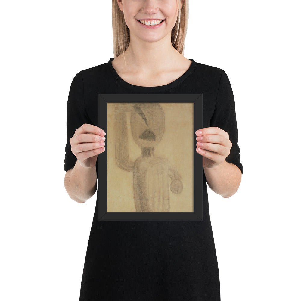 Study related to The First Step by Constantin Brancusi, Framed poster