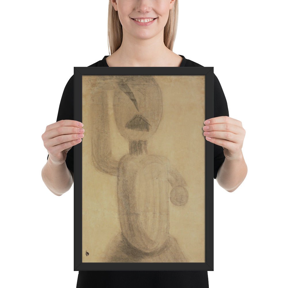 Study related to The First Step by Constantin Brancusi, Framed poster