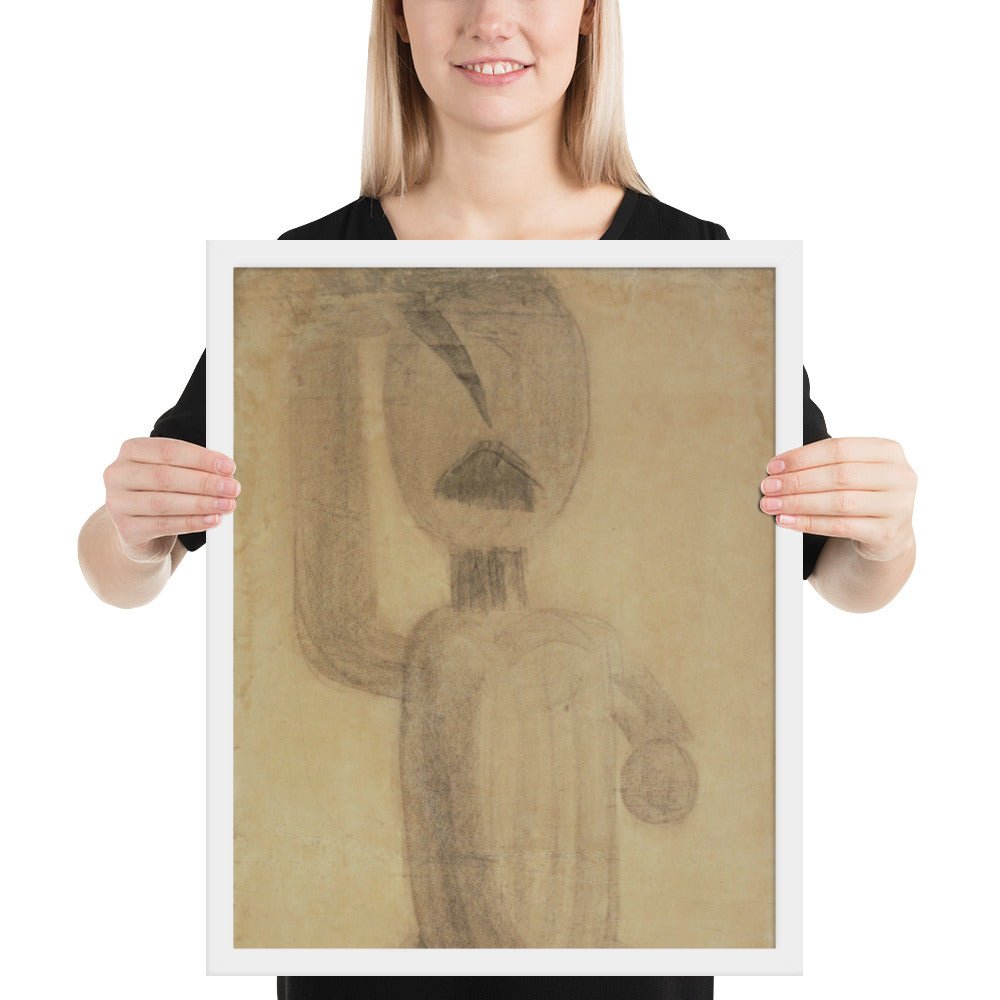 Study related to The First Step by Constantin Brancusi, Framed poster
