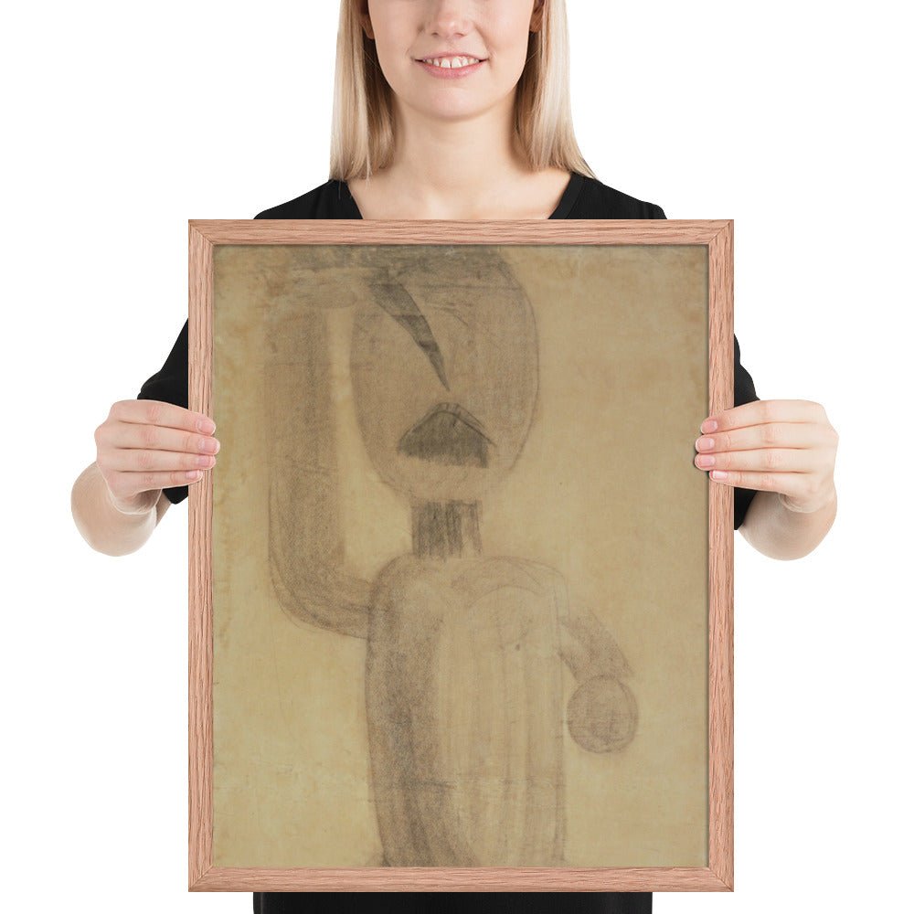 Study related to The First Step by Constantin Brancusi, Framed poster