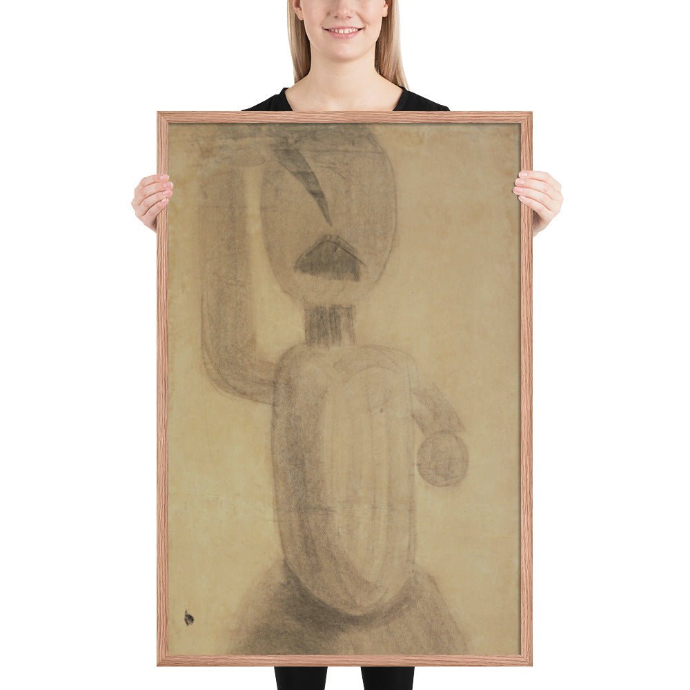Study related to The First Step by Constantin Brancusi, Framed poster
