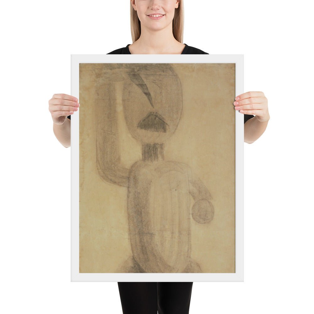 Study related to The First Step by Constantin Brancusi, Framed poster