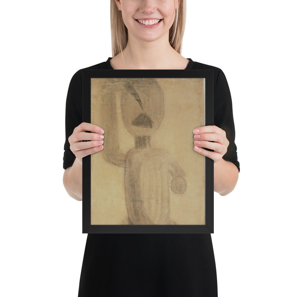 Study related to The First Step by Constantin Brancusi, Framed poster
