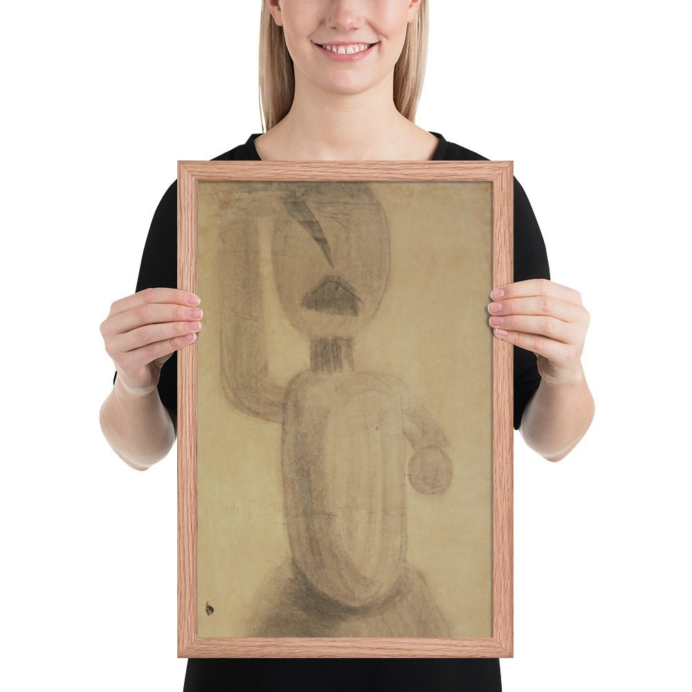 Study related to The First Step by Constantin Brancusi, Framed poster