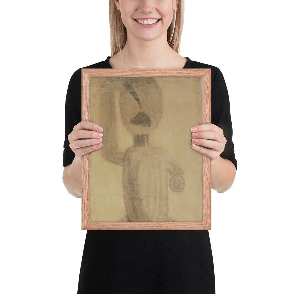 Study related to The First Step by Constantin Brancusi, Framed poster