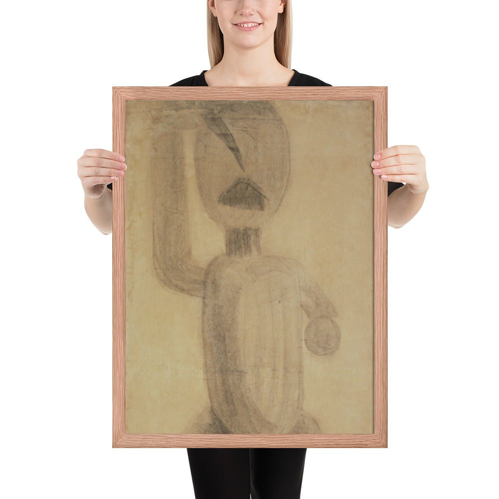 Study related to The First Step by Constantin Brancusi, Framed poster