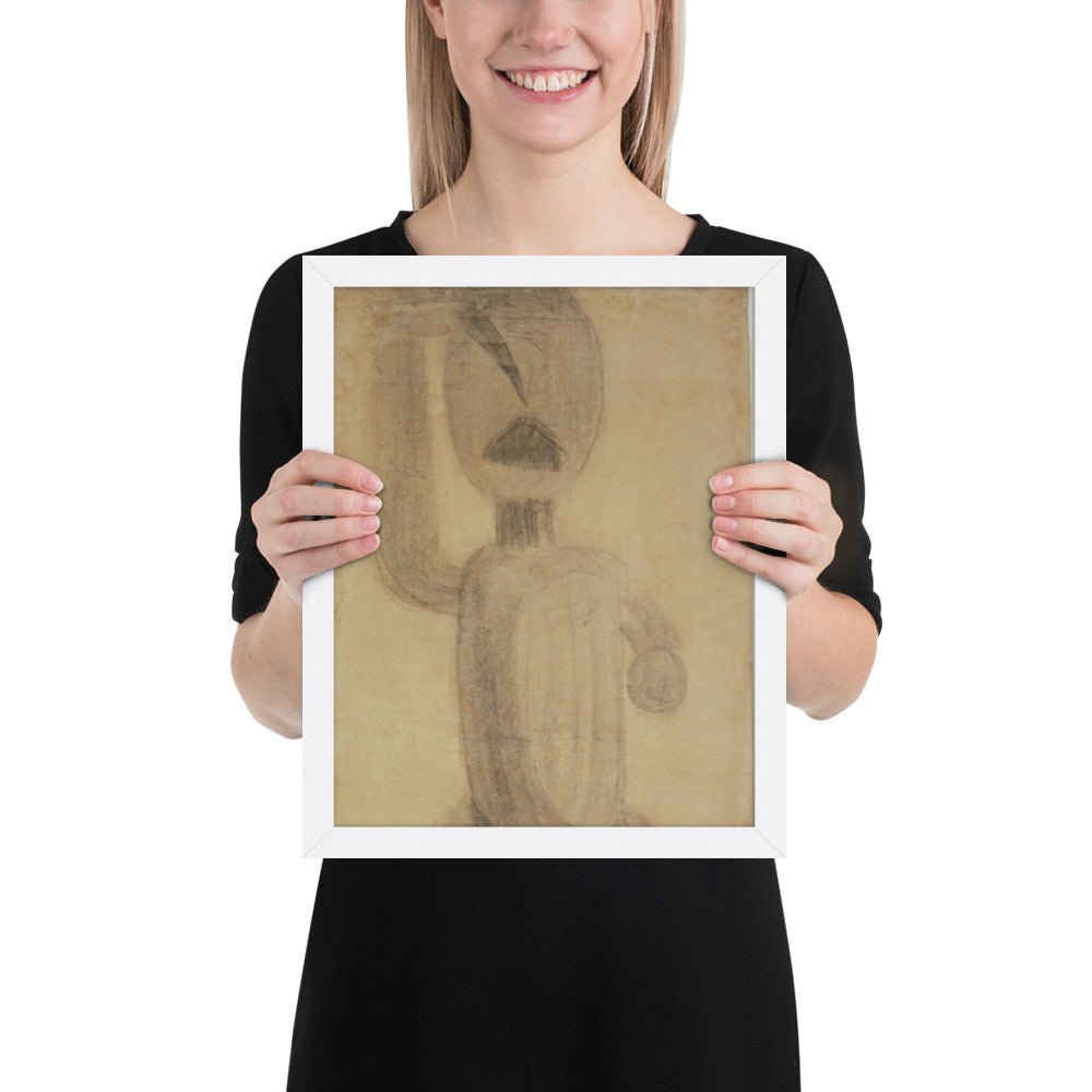 Study related to The First Step by Constantin Brancusi, Framed poster