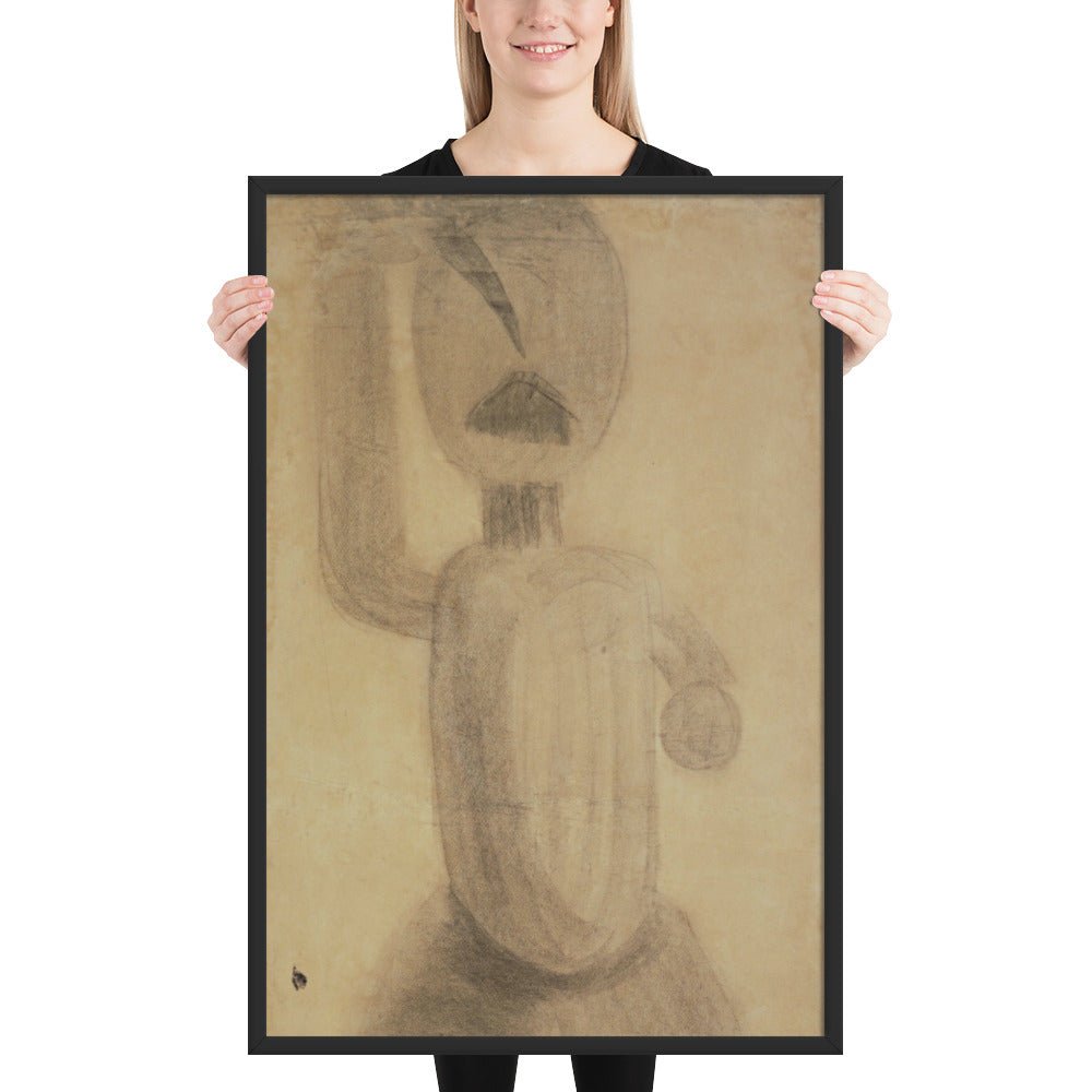 Study related to The First Step by Constantin Brancusi, Framed poster