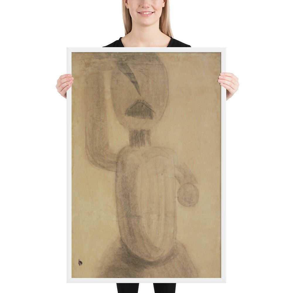 Study related to The First Step by Constantin Brancusi, Framed poster